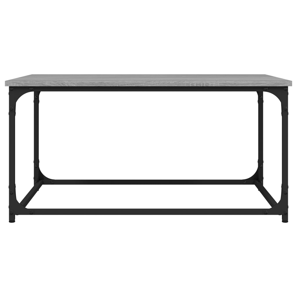 Coffee Table Grey Sonoma 80x50x40 cm Engineered Wood and Iron