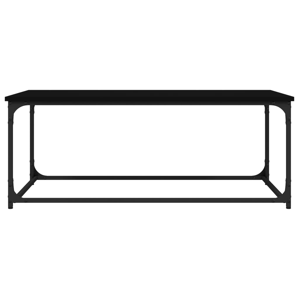 Coffee Table Black 102x50x40 cm Engineered Wood and Iron