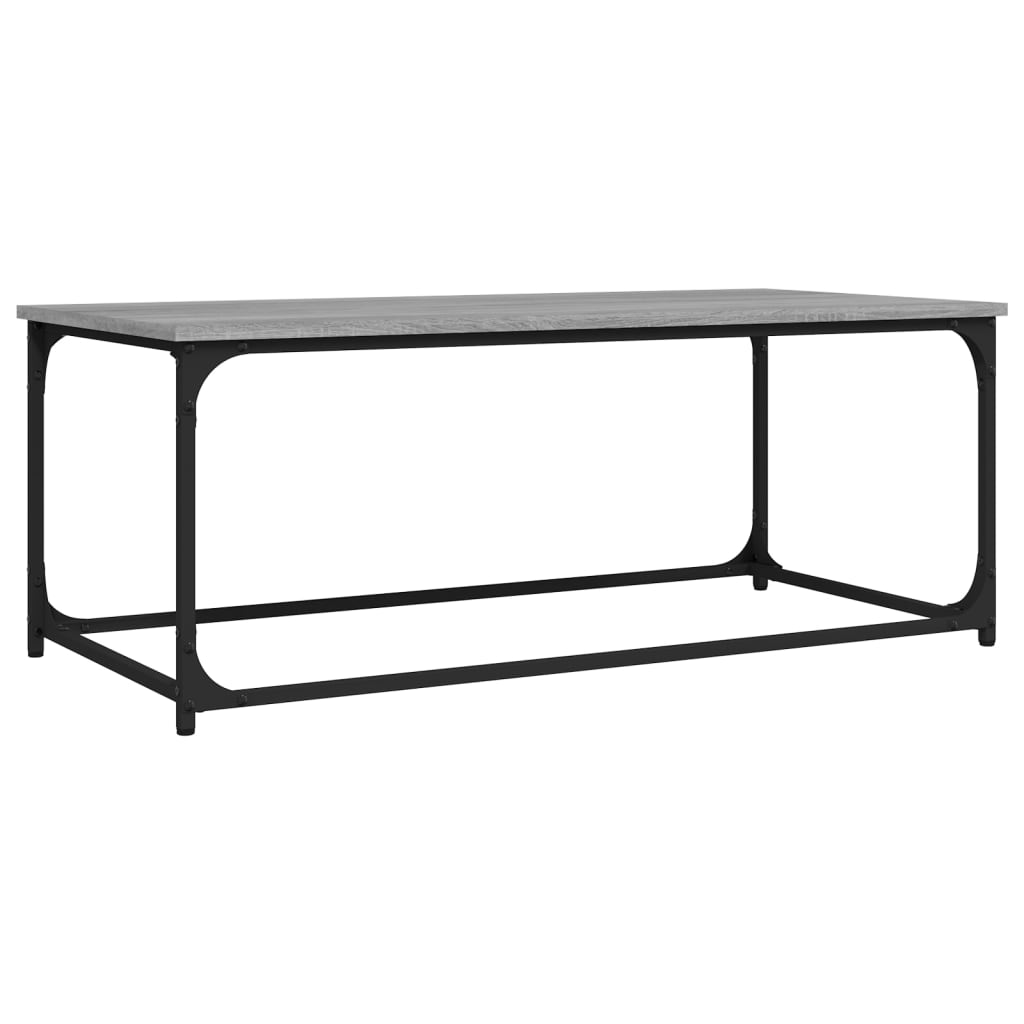 Coffee Table Grey Sonoma 102x50x40 cm Engineered Wood and Iron