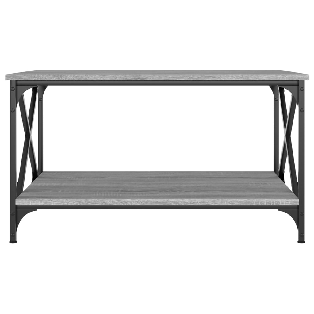 Coffee Table Grey Sonoma 80x50x45 cm Engineered Wood and Iron