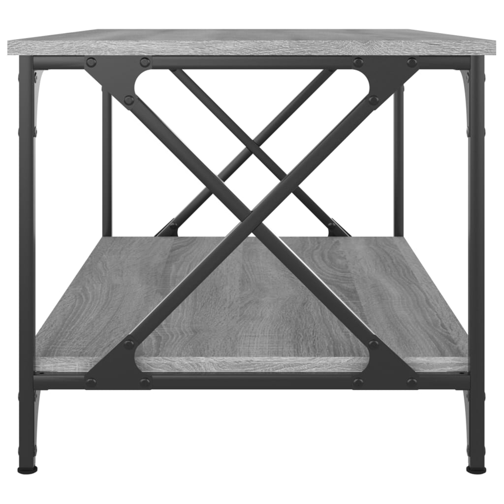 Coffee Table Grey Sonoma 80x50x45 cm Engineered Wood and Iron