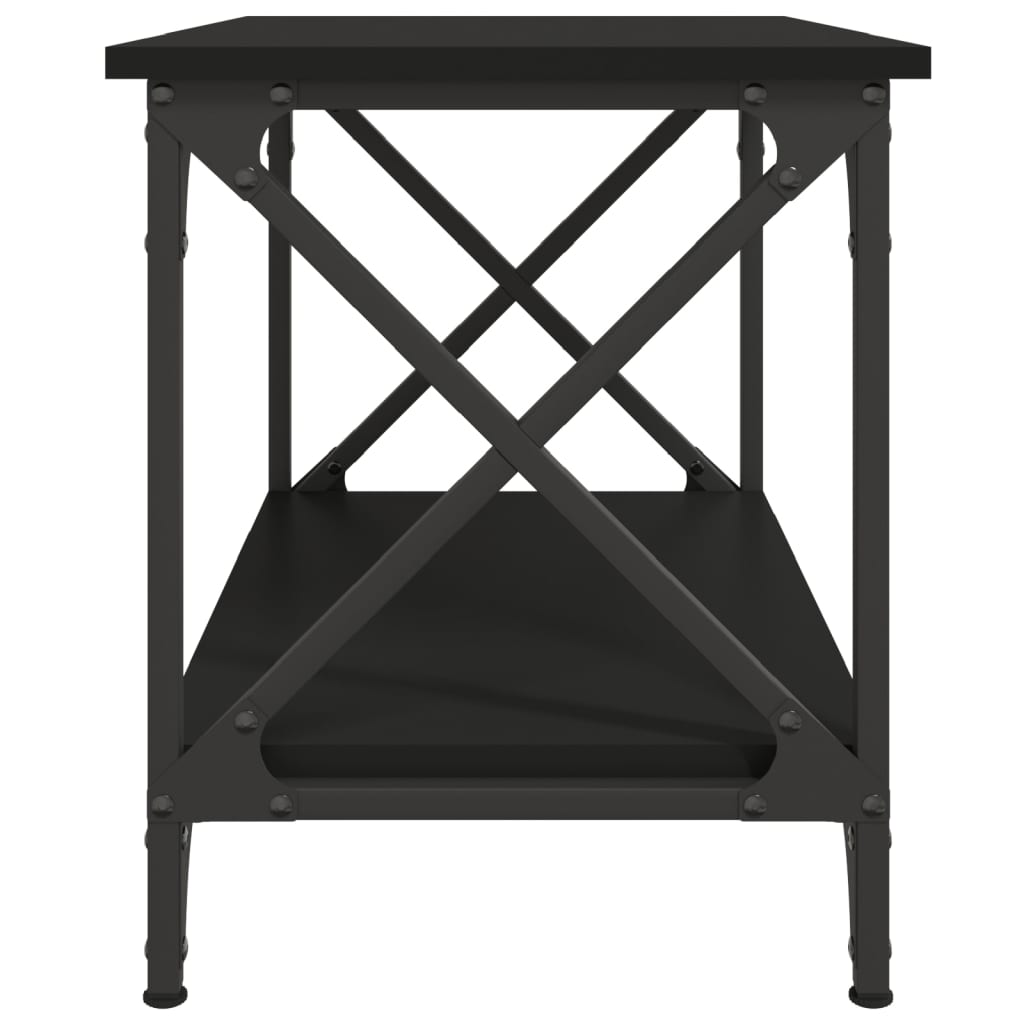 Side Table Black 55x38x45 cm Engineered Wood