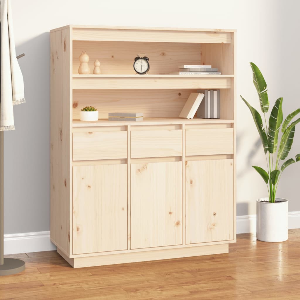 Highboard 89x40x116.5 cm Solid Wood Pine