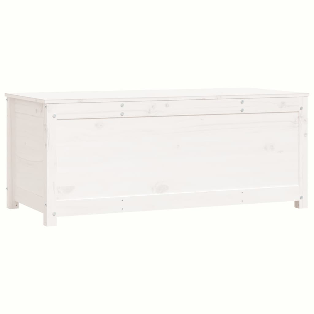 Storage Box White 110x50x45.5 cm Solid Wood Pine