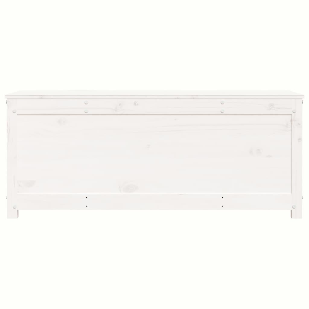 Storage Box White 110x50x45.5 cm Solid Wood Pine