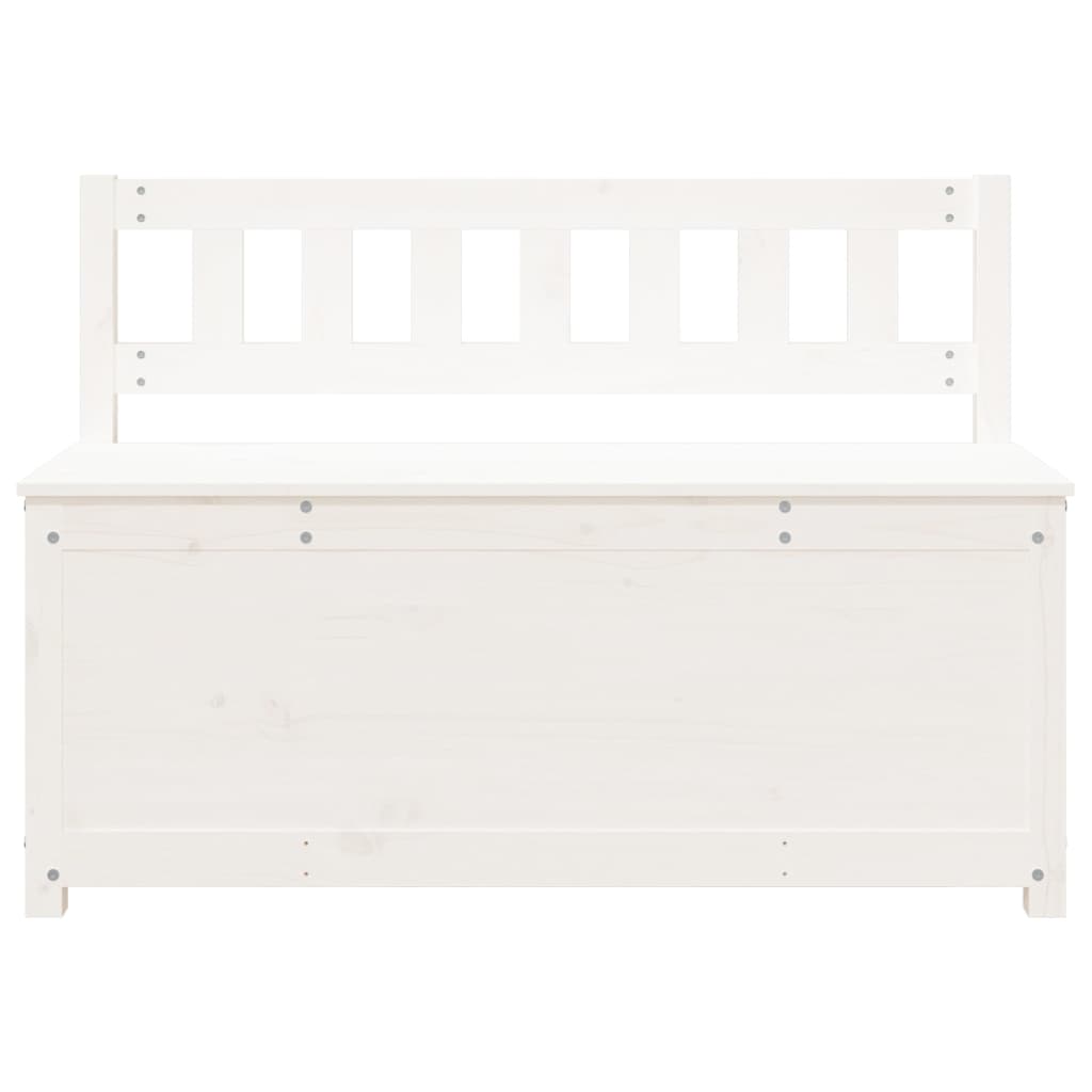 Bench White 110x41x76.5 cm Solid Wood Pine