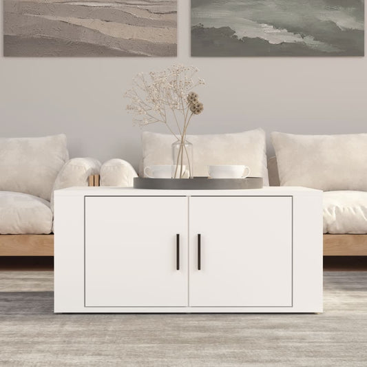 Coffee Table White 80x50x36 cm Engineered Wood