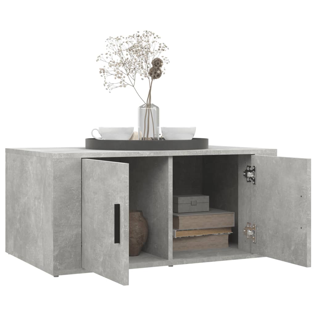 Coffee Table Concrete Grey 80x50x36 cm Engineered Wood