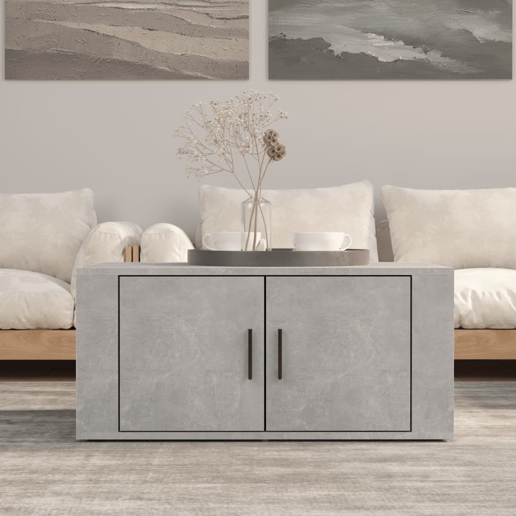 Coffee Table Concrete Grey 80x50x36 cm Engineered Wood