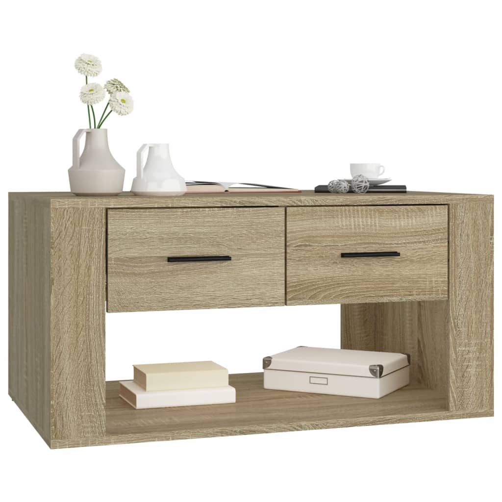 Coffee Table Sonoma Oak 80x50x40 cm Engineered Wood