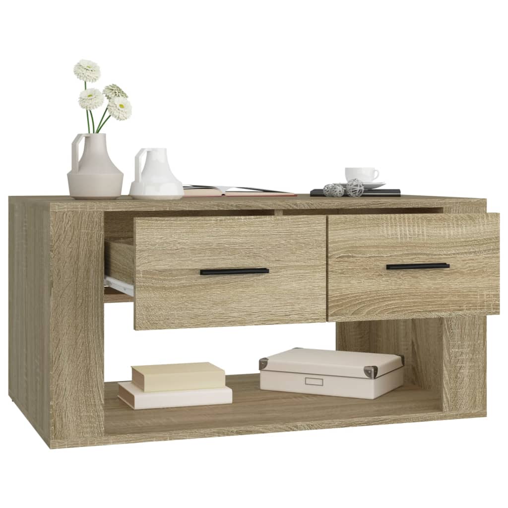 Coffee Table Sonoma Oak 80x50x40 cm Engineered Wood