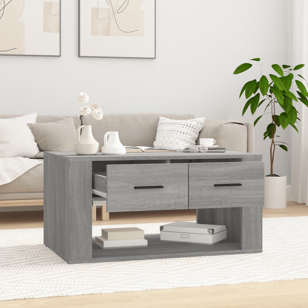 Coffee Table Grey Sonoma 80x50x40 cm Engineered Wood