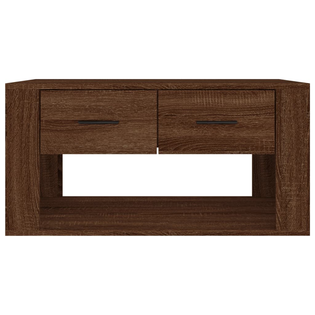 Coffee Table Brown Oak 80x50x40 cm Engineered Wood