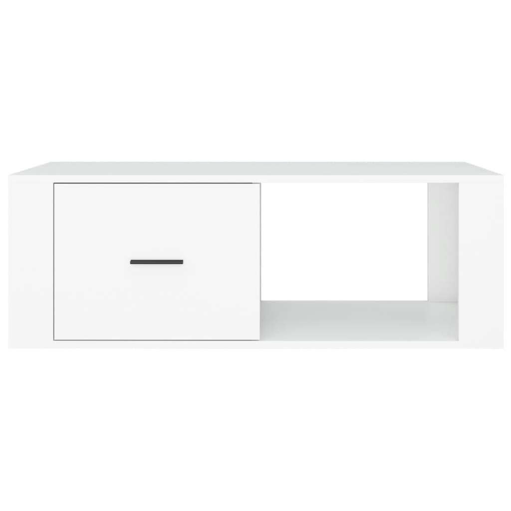 Coffee Table White 100x50.5x35 cm Engineered Wood