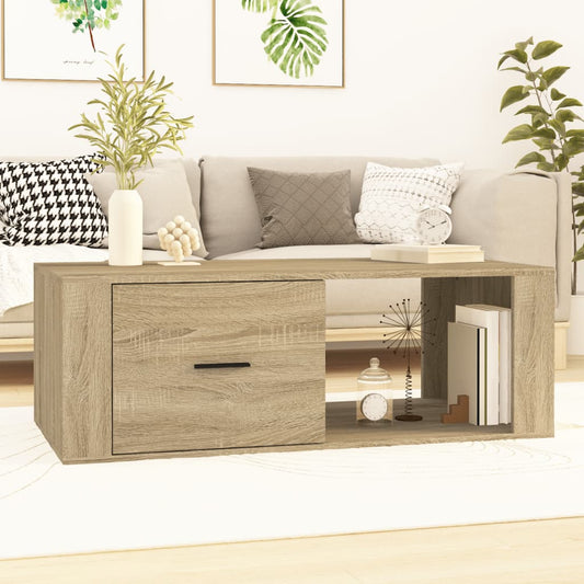 Coffee Table Sonoma Oak 100x50.5x35 cm Engineered Wood