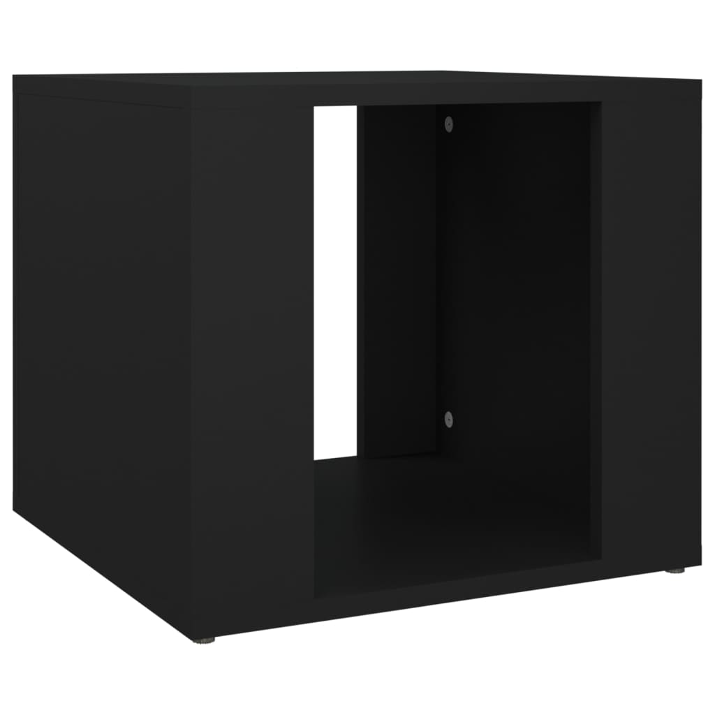 Bedside Table Black 41x40x36 cm Engineered Wood