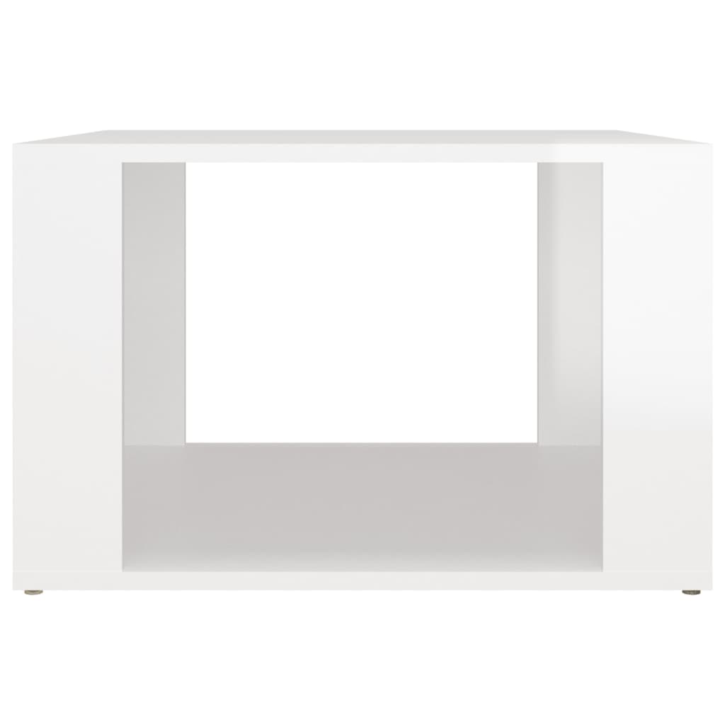 Bedside Table High Gloss White 57x55x36 cm Engineered Wood