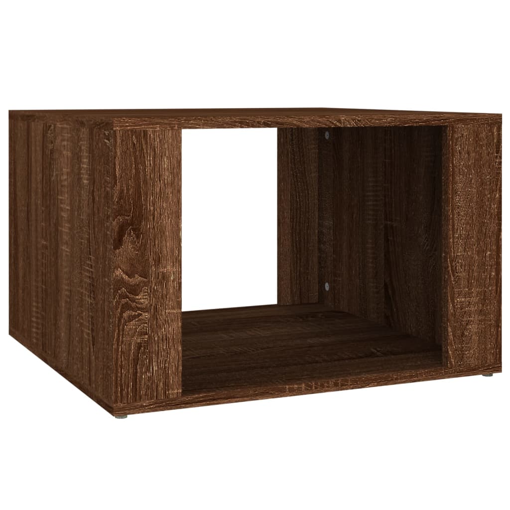 Bedside Table Brown Oak 57x55x36 cm Engineered Wood