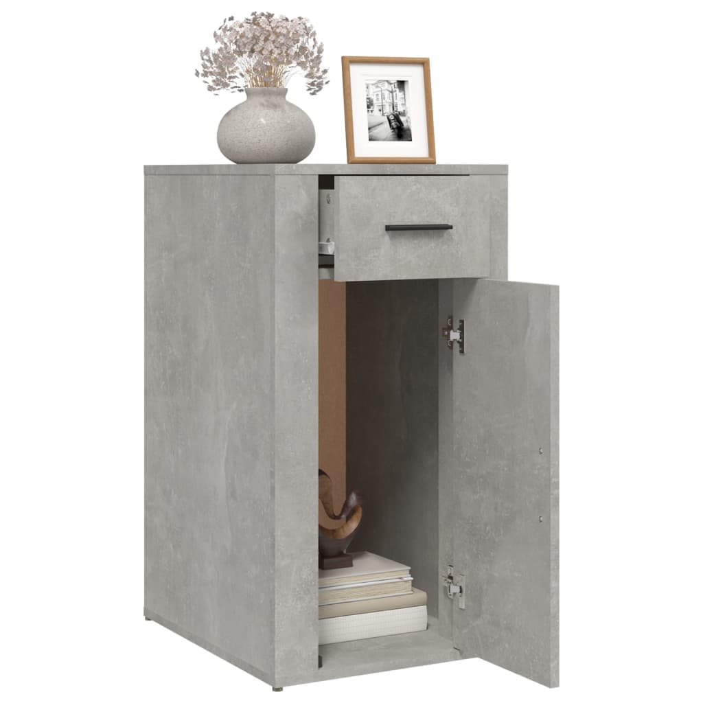 Desk Cabinet Concrete Grey 40x49x75 cm Engineered Wood