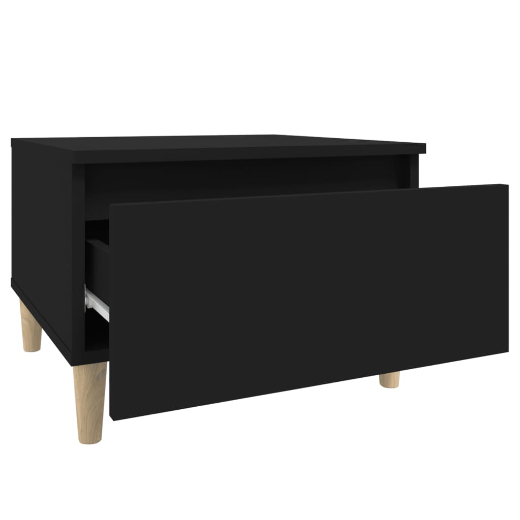 Side Table Black 50x46x35 cm Engineered Wood