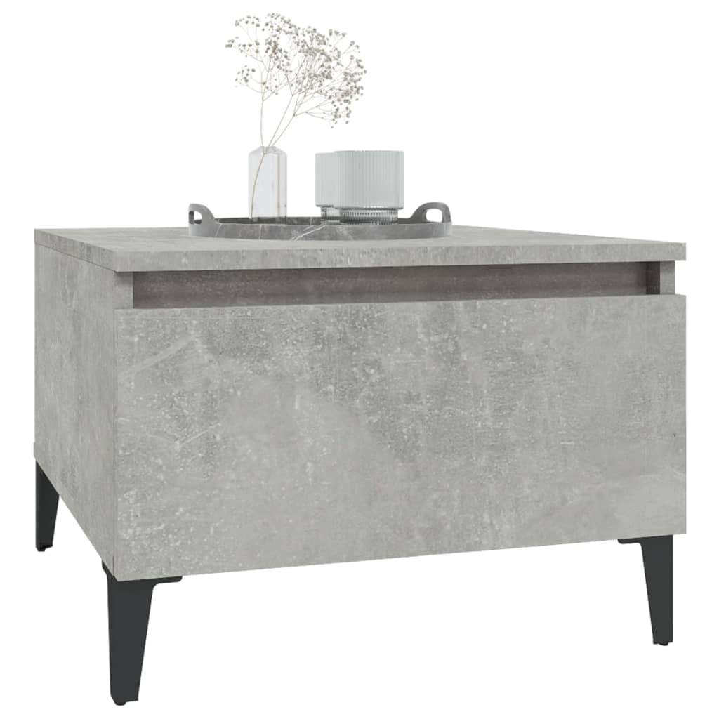 Side Table Concrete Grey 50x46x35 cm Engineered Wood