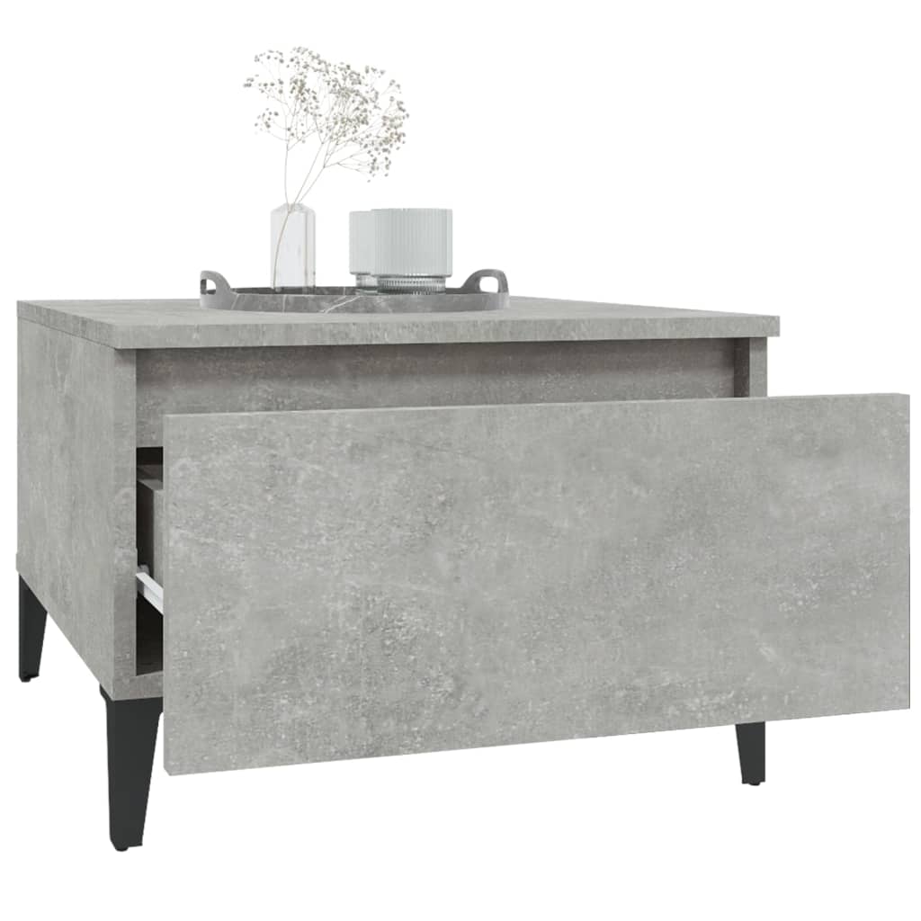 Side Table Concrete Grey 50x46x35 cm Engineered Wood