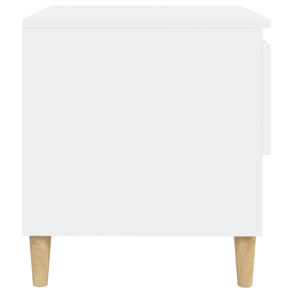 Bedside Table White 50x46x50 cm Engineered Wood