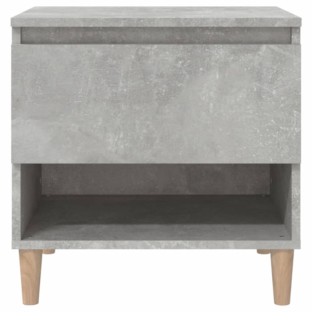 Bedside Table Concrete Grey 50x46x50 cm Engineered Wood