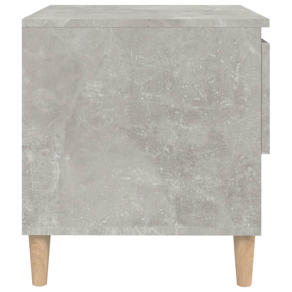 Bedside Table Concrete Grey 50x46x50 cm Engineered Wood