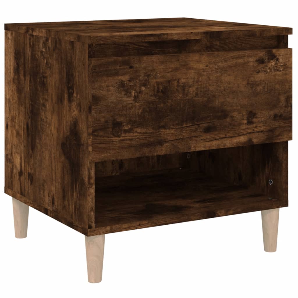 Bedside Table Smoked Oak 50x46x50 cm Engineered Wood