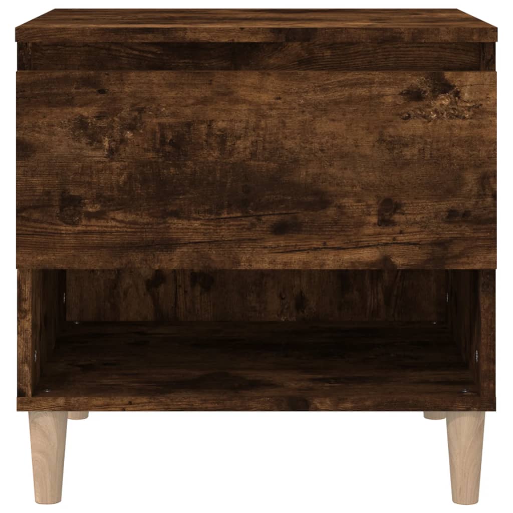 Bedside Table Smoked Oak 50x46x50 cm Engineered Wood