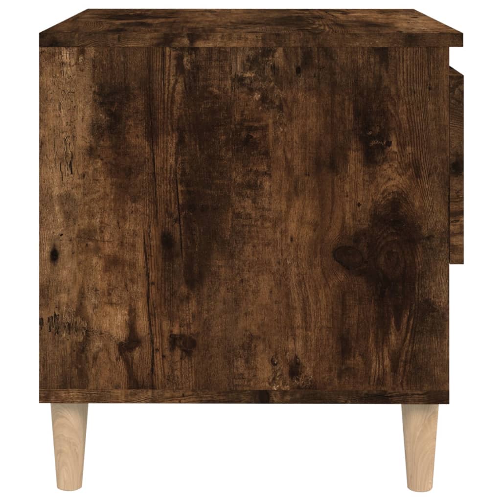 Bedside Table Smoked Oak 50x46x50 cm Engineered Wood