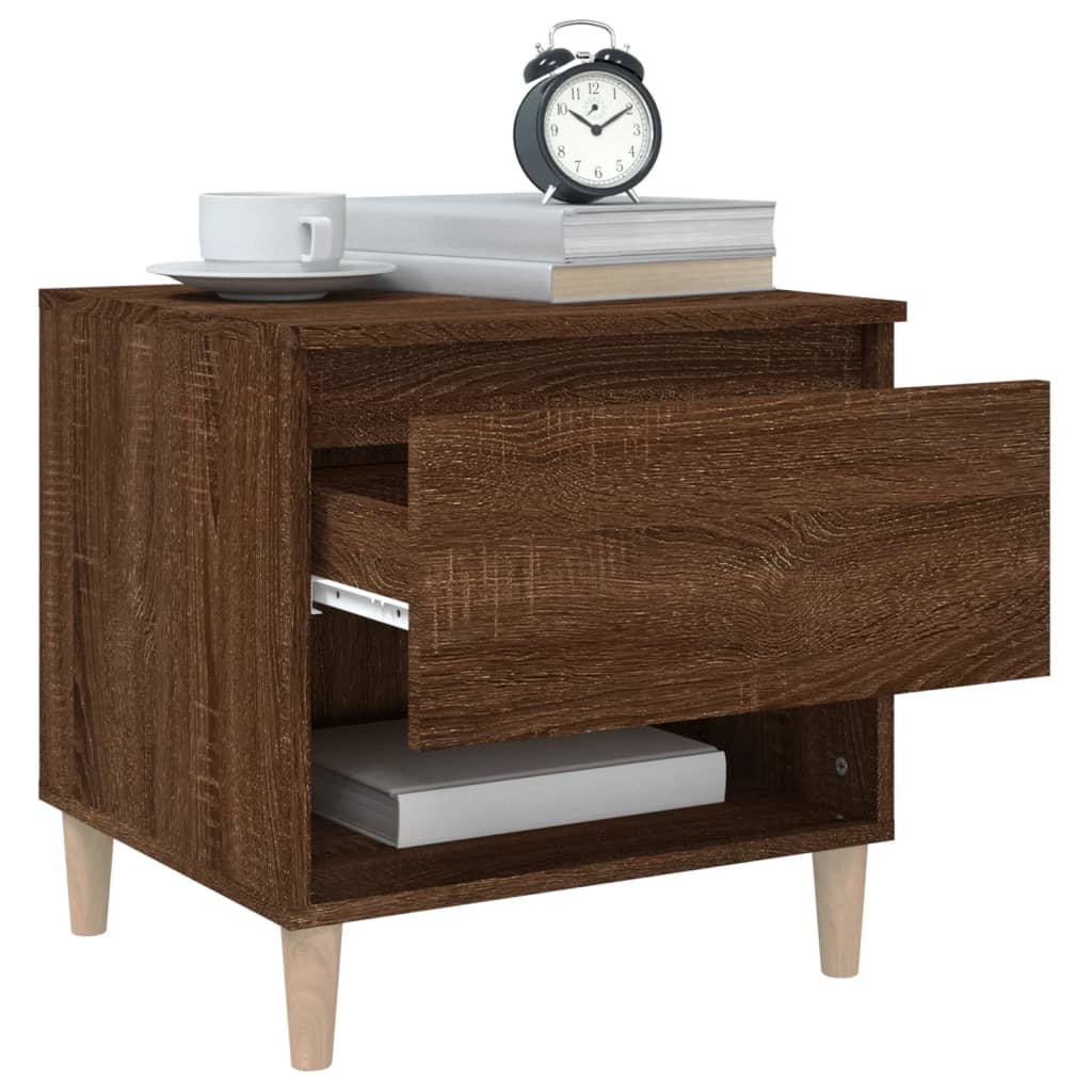 Bedside Tables 2 pcs Brown Oak 50x46x50 cm Engineered Wood