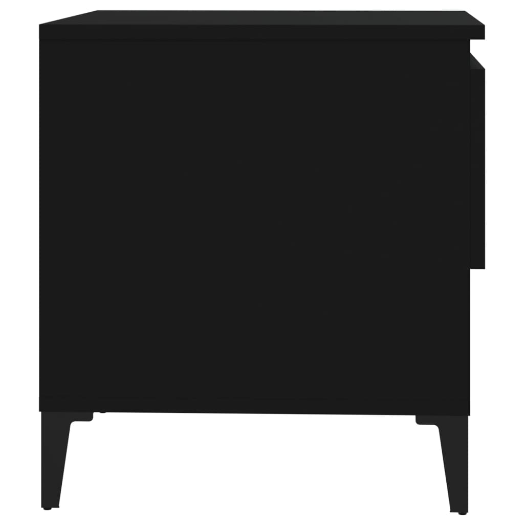 Side Table Black 50x46x50 cm Engineered Wood