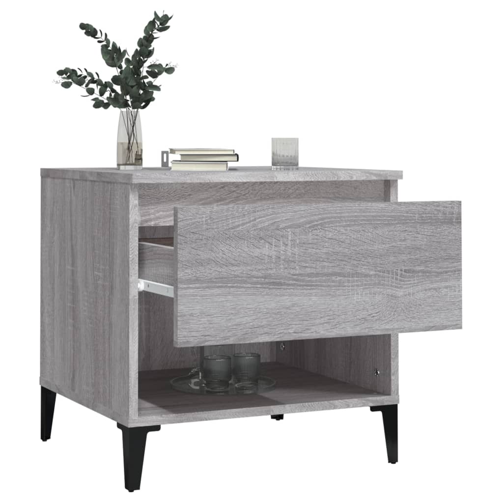 Side Table Grey Sonoma 50x46x50 cm Engineered Wood