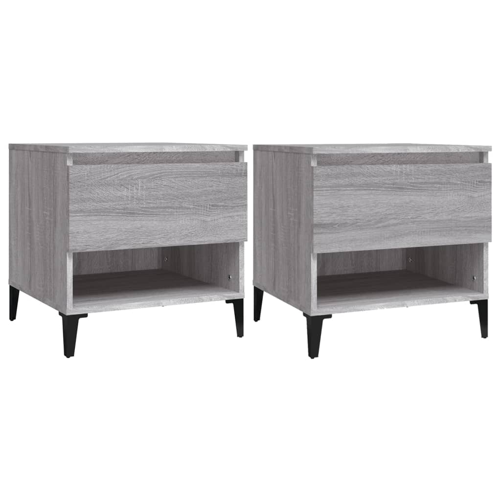 Side Tables 2 pcs Grey Sonoma 50x46x50 cm Engineered Wood