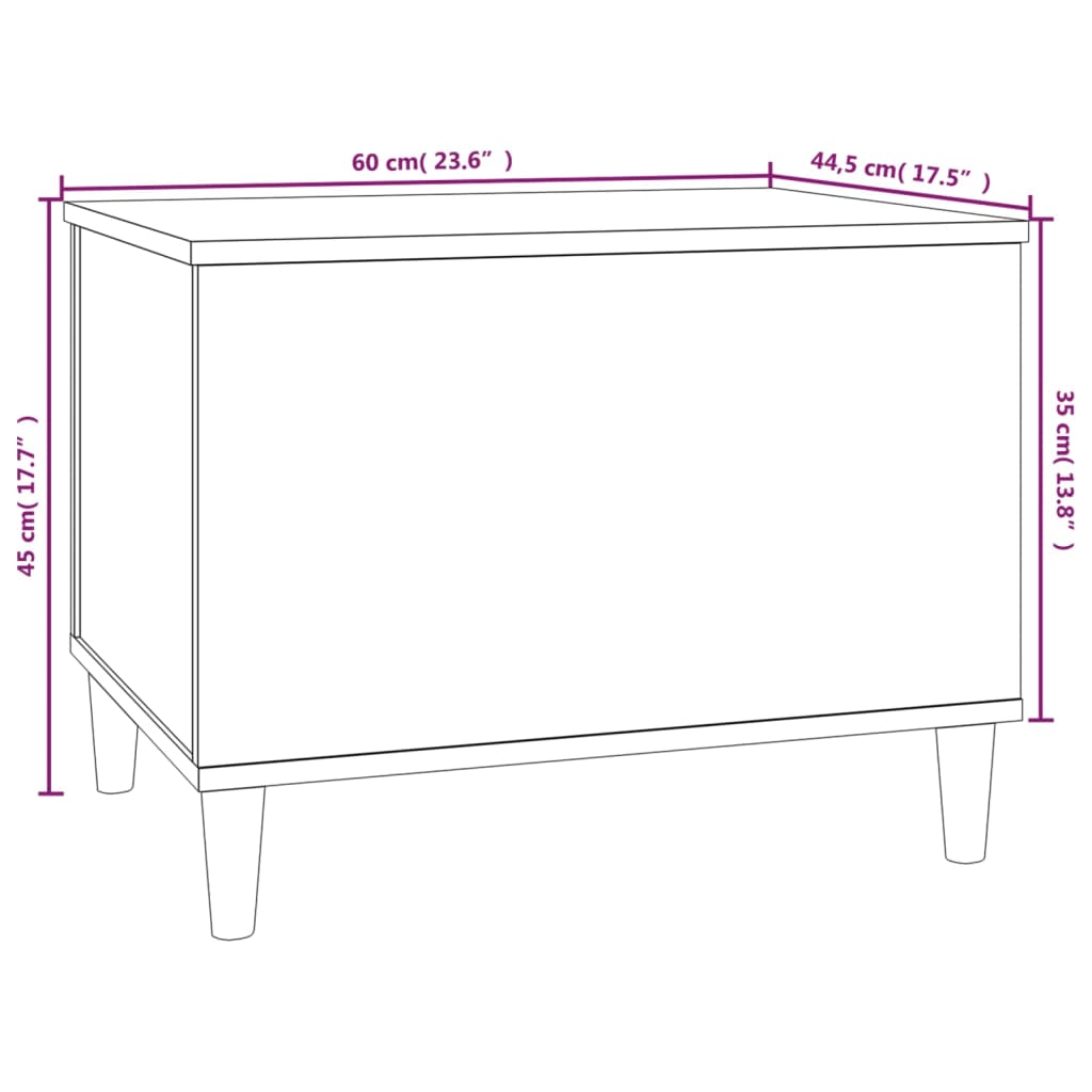 Coffee Table White 60x44.5x45 cm Engineered Wood