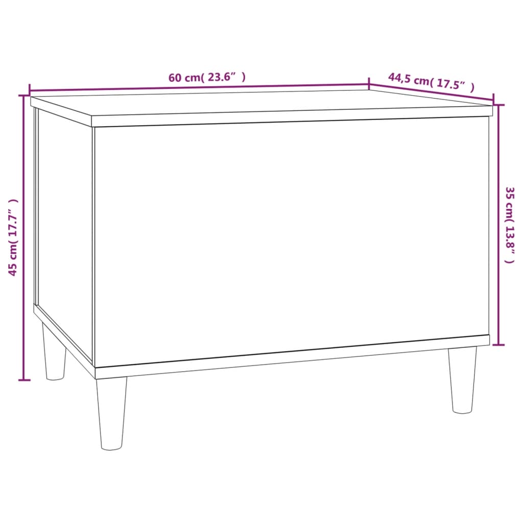 Coffee Table Black 60x44.5x45 cm Engineered Wood