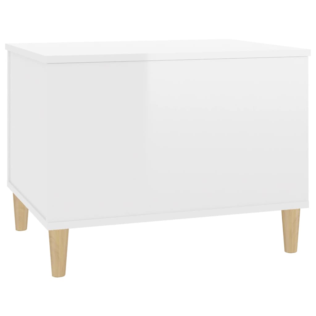 Coffee Table High Gloss White 60x44.5x45 cm Engineered Wood