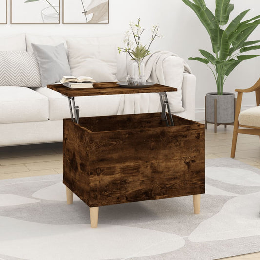 Coffee Table Smoked Oak 60x44.5x45 cm Engineered Wood