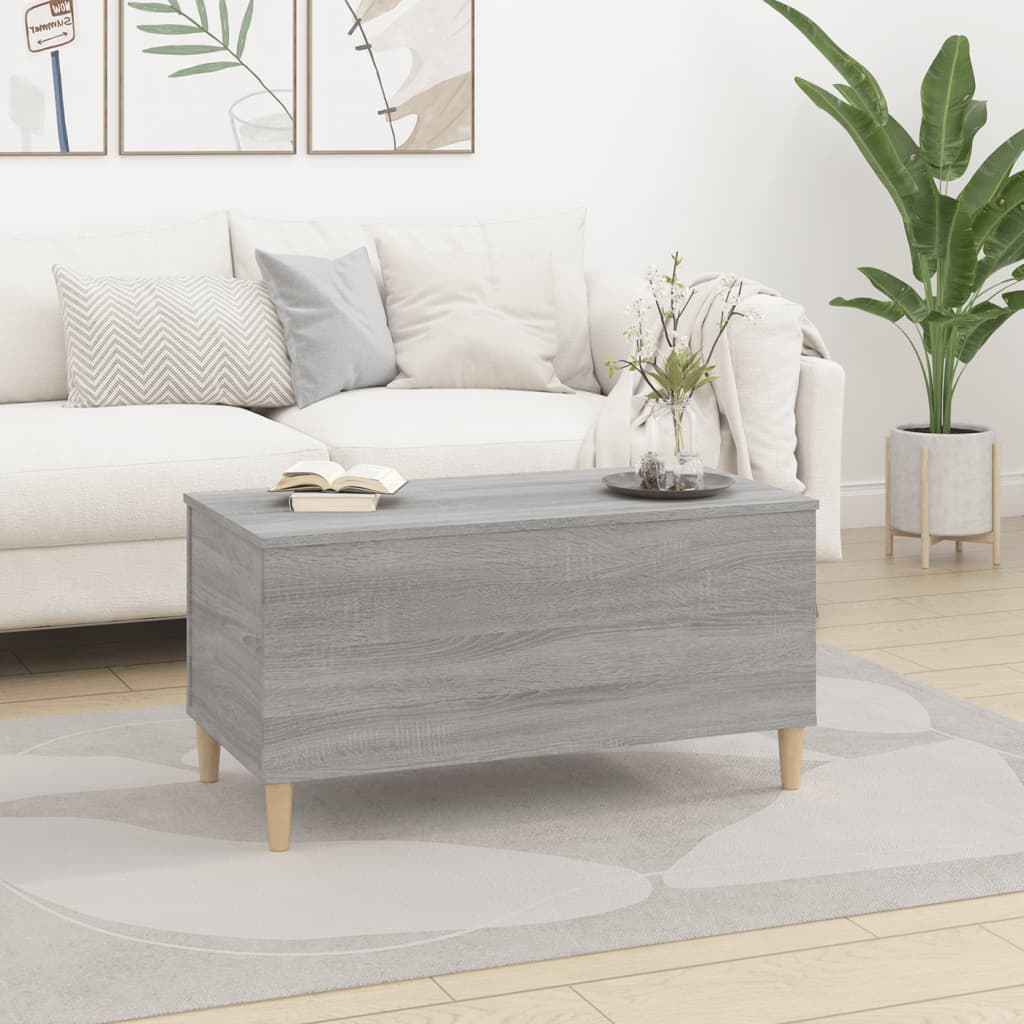 Coffee Table Grey Sonoma 90x44.5x45 cm Engineered Wood