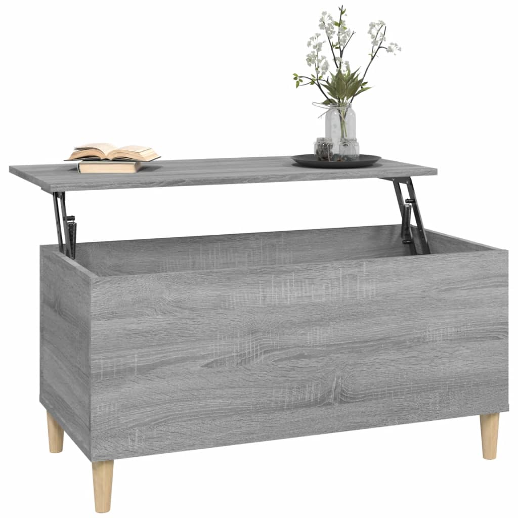 Coffee Table Grey Sonoma 90x44.5x45 cm Engineered Wood