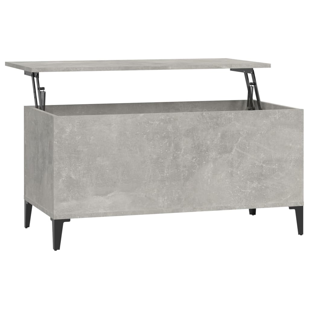 Coffee Table Concrete Grey 90x44.5x45 cm Engineered Wood