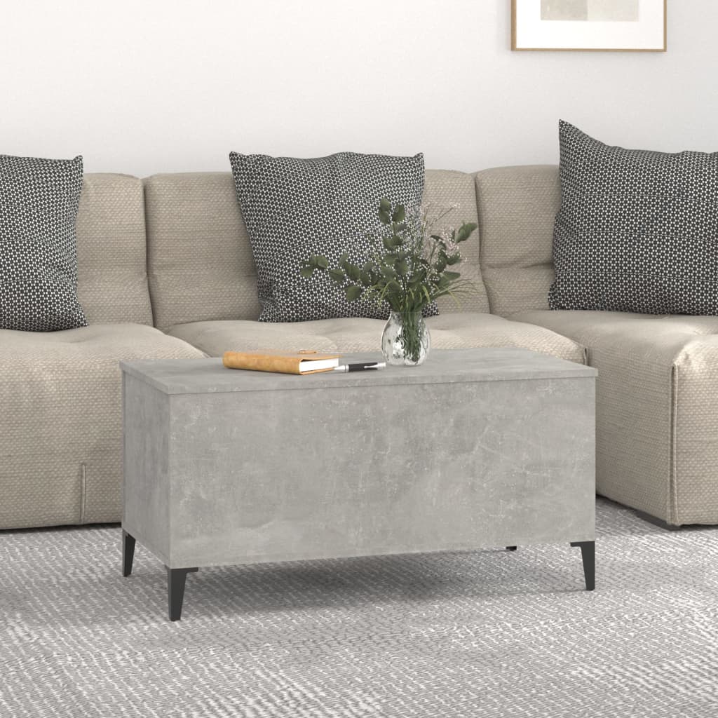 Coffee Table Concrete Grey 90x44.5x45 cm Engineered Wood