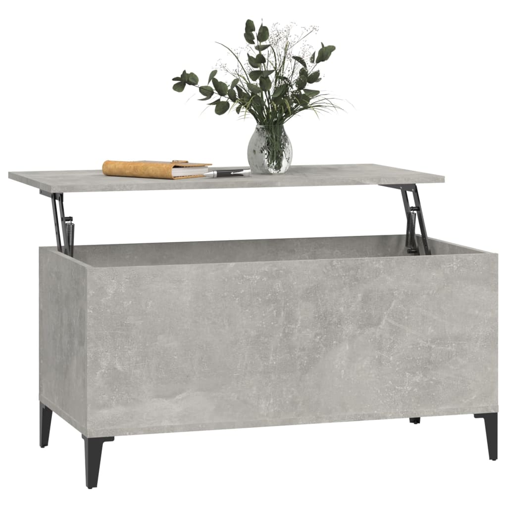 Coffee Table Concrete Grey 90x44.5x45 cm Engineered Wood