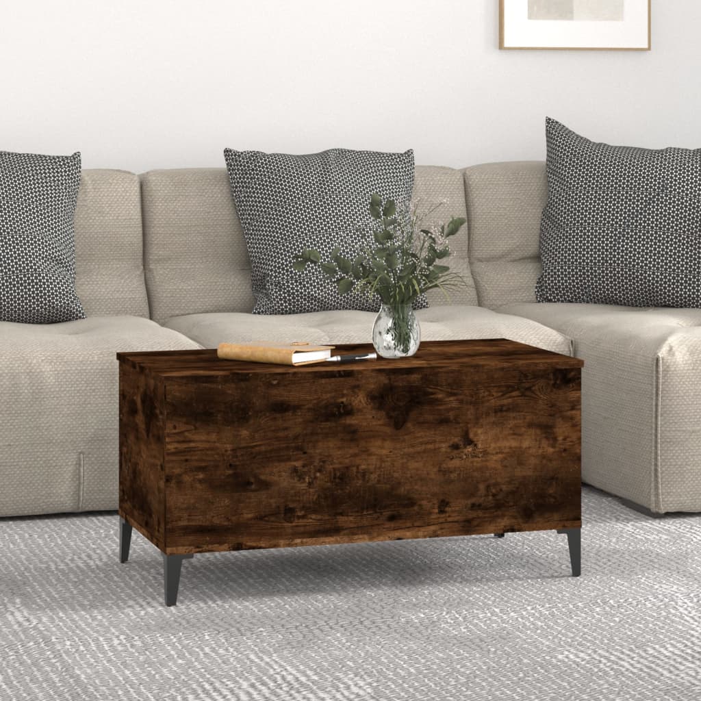 Coffee Table Smoked Oak 90x44.5x45 cm Engineered Wood