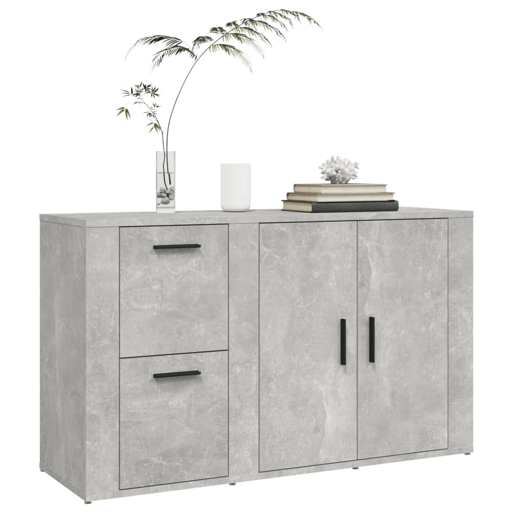 Sideboard Concrete Grey 100x33x59.5 cm Engineered Wood