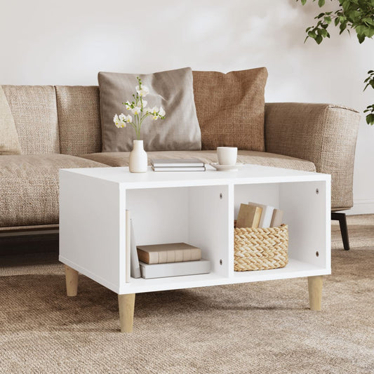 Coffee Table White 60x50x36.5 cm Engineered Wood