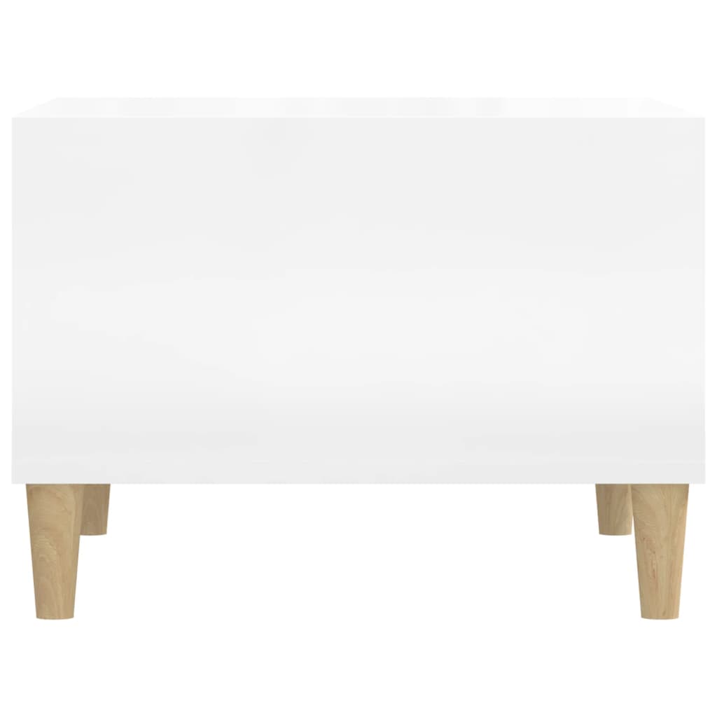 Coffee Table High Gloss White 60x50x36.5 cm Engineered Wood