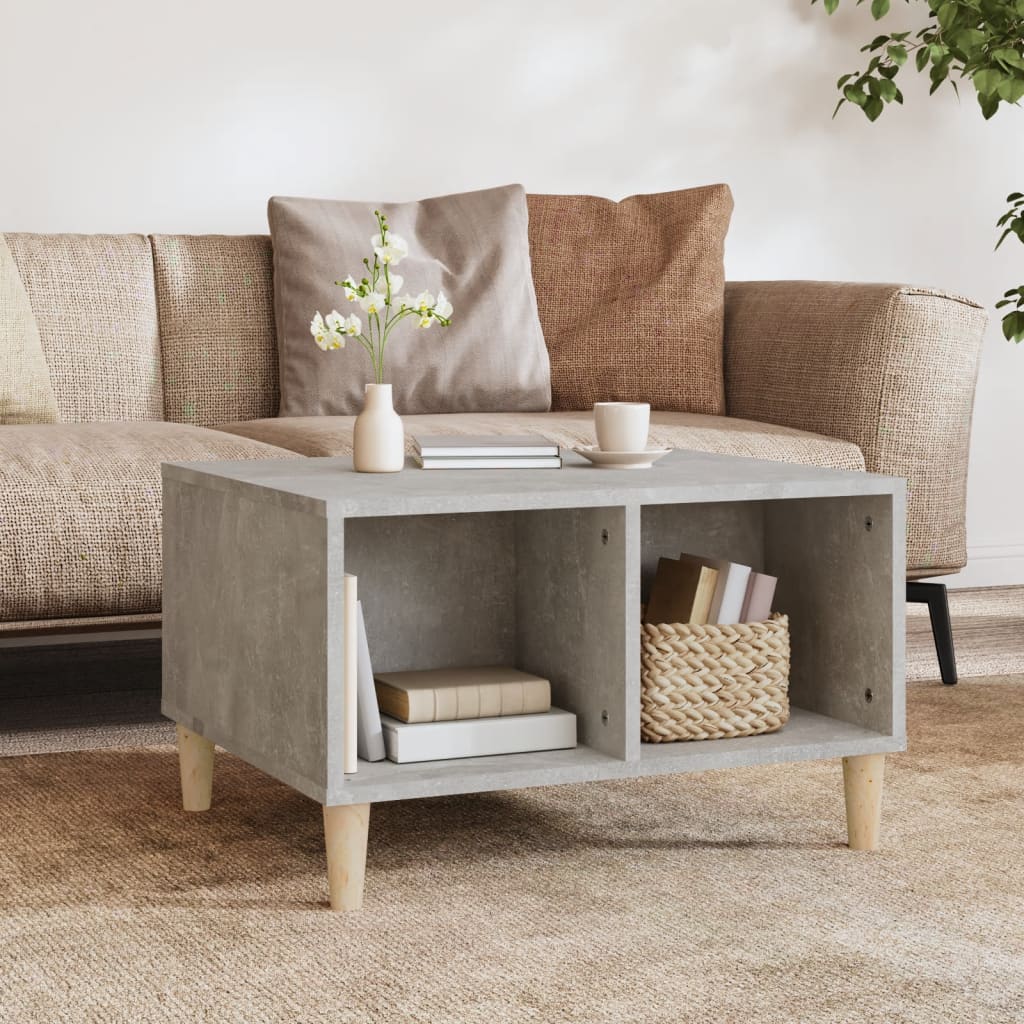 Coffee Table Concrete Grey 60x50x36.5 cm Engineered Wood